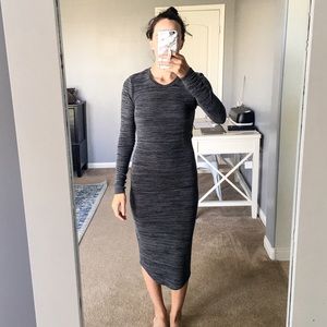 Midi long sleeve sweater dress